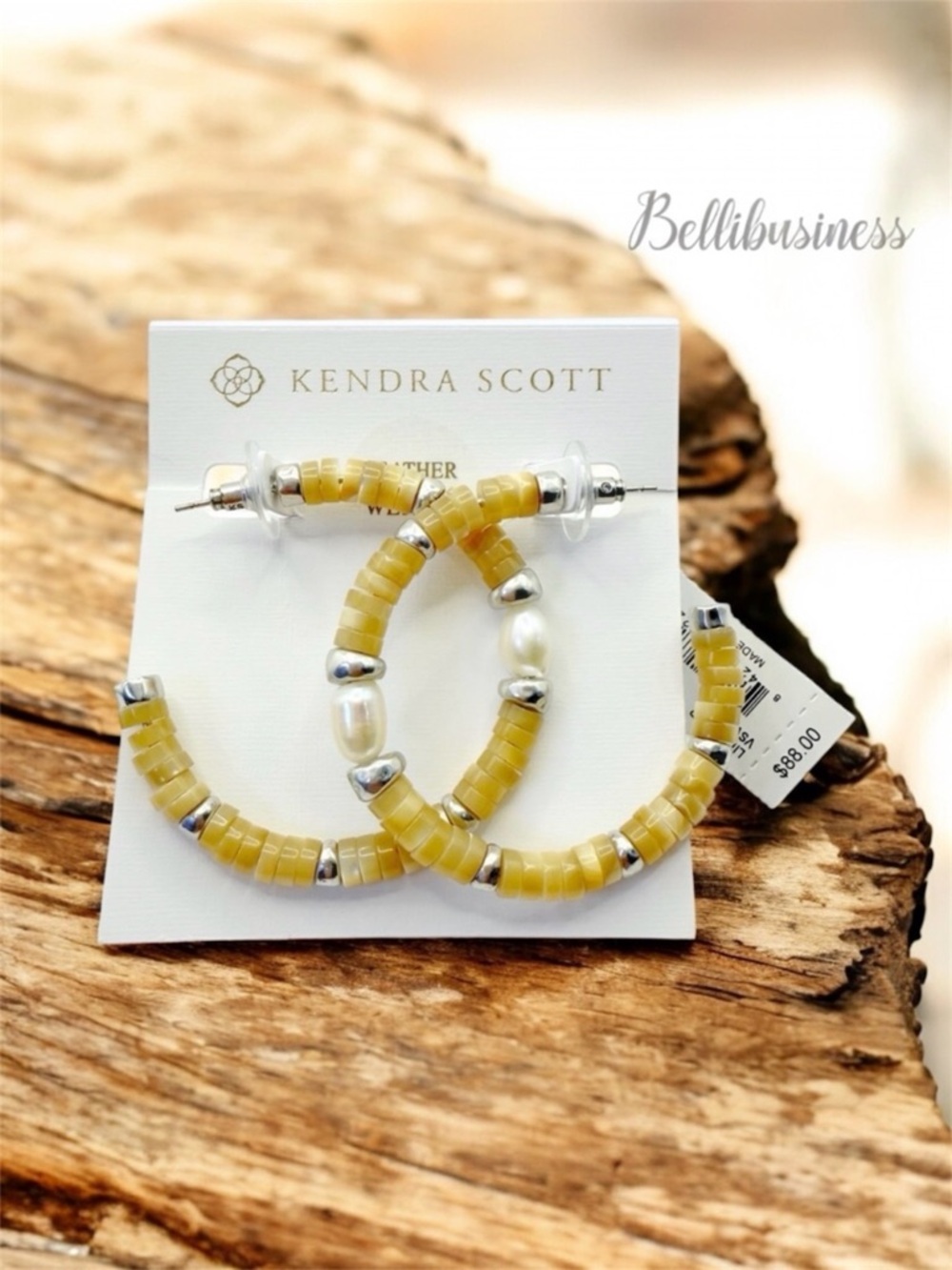 Kendra Scott Lila hoops in silver natural mix - Picture 7 of 7